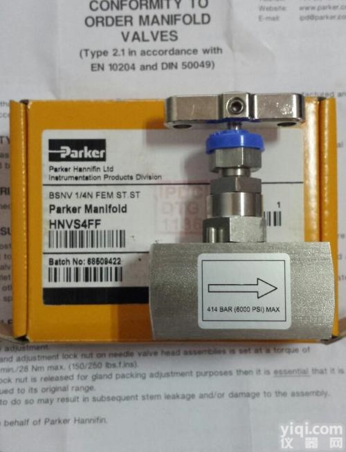 <em>美国</em>Parker<em>针型阀</em>全新供货<em>美国</em>原厂进口