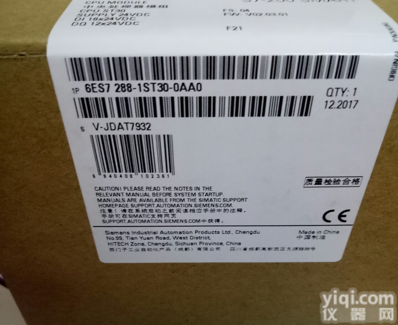 6ES72881ST300AA0  6ES72881ST300AA0<em>西门子CPUST30模块</em>