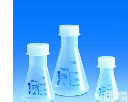 德国进口VITLAB®<em>锥形</em>瓶，PP，带PP<em>螺帽</em>
