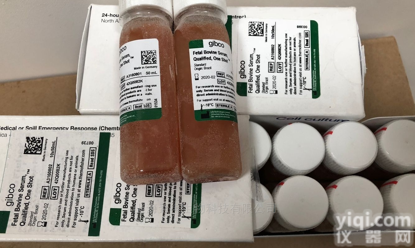 <em>澳洲</em>免分装盒装GIBCO胎牛<em>血清</em>A3161001<em>现货</em>
