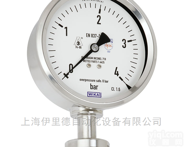 平嵌隔<em>膜式</em>压力表<em>德国</em><em>威卡</em>wika