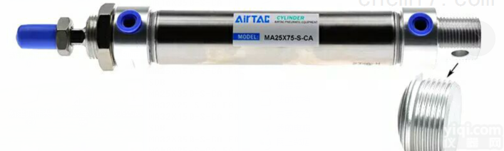 亚德客<em>气缸</em>  带磁性MA25X75SCM<em>不锈钢</em>MA25X100-S-CA价格