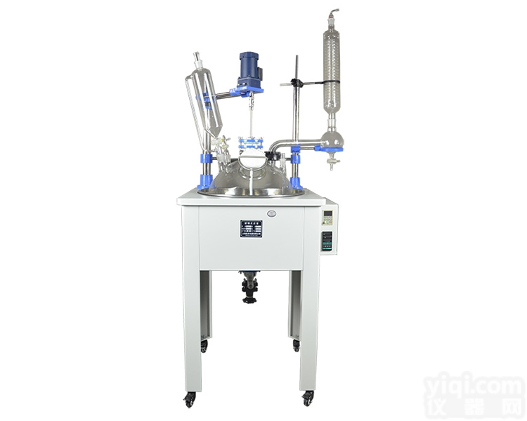 单层玻璃<em>反应釜</em>F-50L真空<em>搅拌反应器</em>