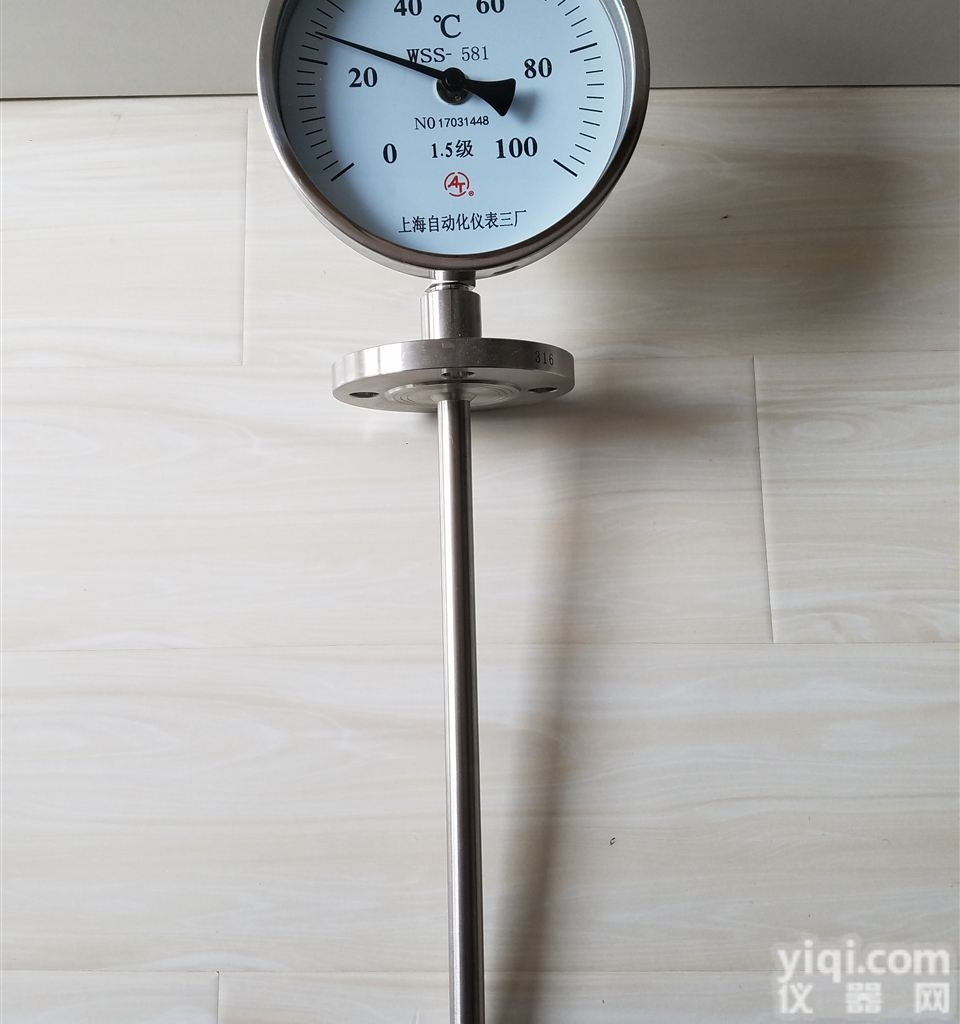 WSS-411  上海自动化仪表三厂WSS-411电<em>接点</em>双<em>金属</em><em>温度计</em>