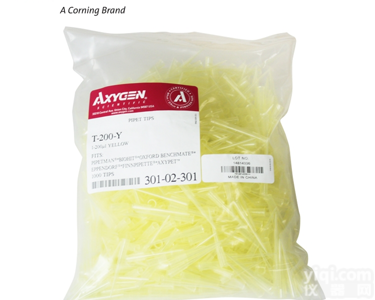 T-200-Y  Axygen爱<em>思进</em>T-200-Y<em>移液器</em>黄色<em>吸头</em>200ul