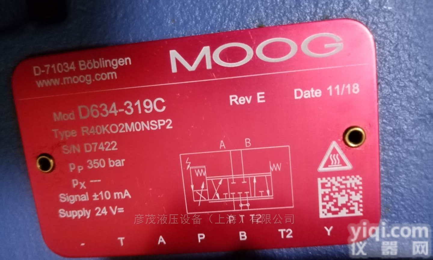 D634-319C  moog原装穆格<em>伺服阀</em>D634-319C<em>现货供应</em>