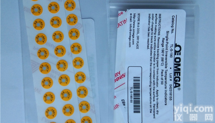 TL-S-190  恩慈代理TL-S-190圆形<em>标签</em>不<em>可逆</em>美国<em>测温</em>纸