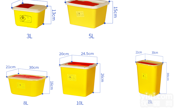 3L-15L  方形YL<em>锐器</em>盒<em>利器</em>盒（医院废物<em>收纳</em>筒）