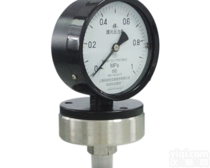YPF-100B  <em>膜片</em><em>压力表</em>YPF-100B<em>上海</em>自动化仪表四厂