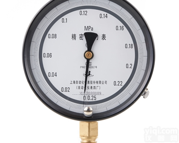 0.25级  <em>精密</em><em>压力表</em>YB-150A<em>上海</em>自动化仪表四厂