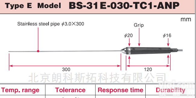 U-221E-00-DO-1-TC1-ASP  安立ANRITSU<em>温度计</em>HD-10000系用<em>探头</em>热电偶