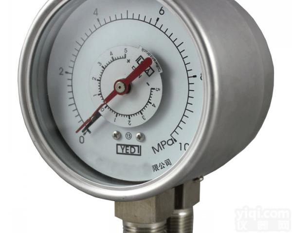 YC-100H  全<em>不锈钢</em>双针双管<em>压力表</em>YC-100H