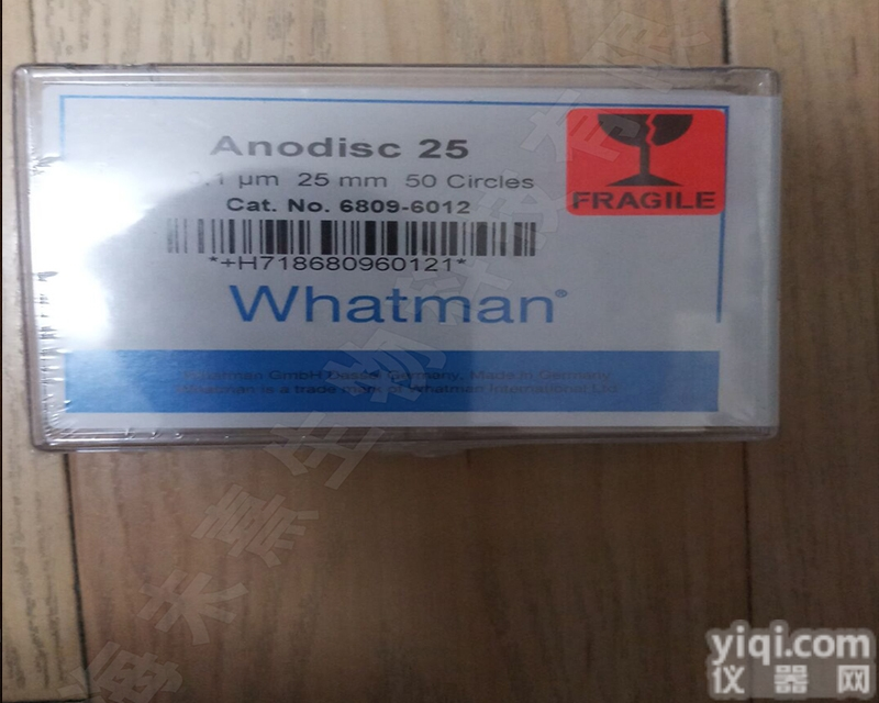 6809-6012  whatman<em>沃特曼</em>孔径100纳米<em>氧化铝</em>膜AAO膜