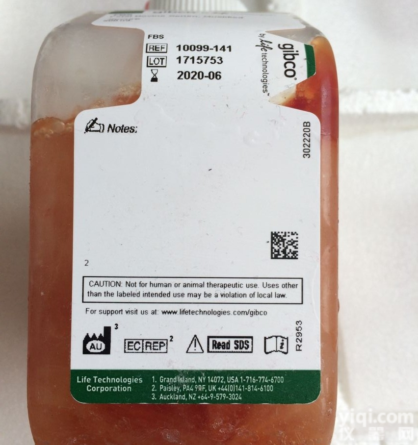Gibco（FBS）胎牛<em>血清</em>500ml 10099-<em>141</em>