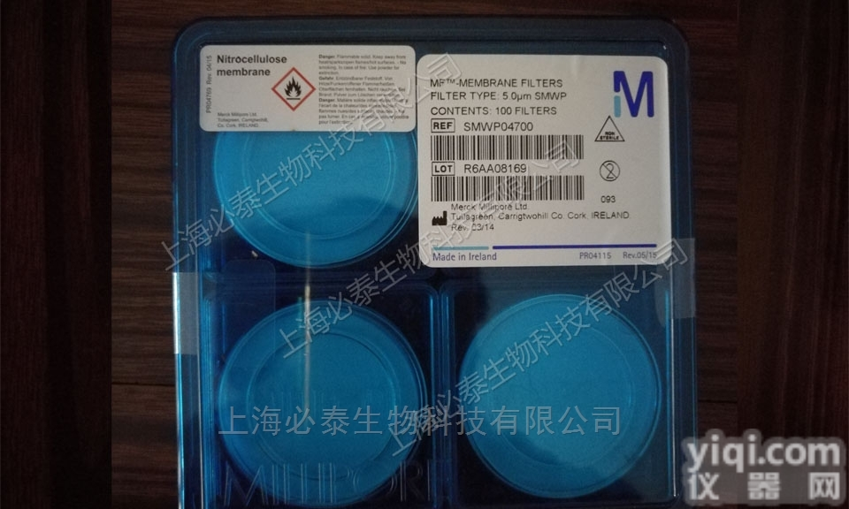 SMWP04700  MF-<em>Millipore</em>亲水<em>滤膜</em>5um混合<em>纤维素酯</em>膜