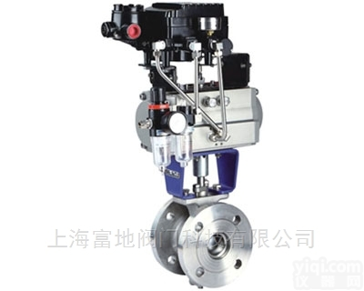 VQ647F-16P  V型气动切断球阀可带<em>电磁阀</em>限位开关<em>过滤器</em>