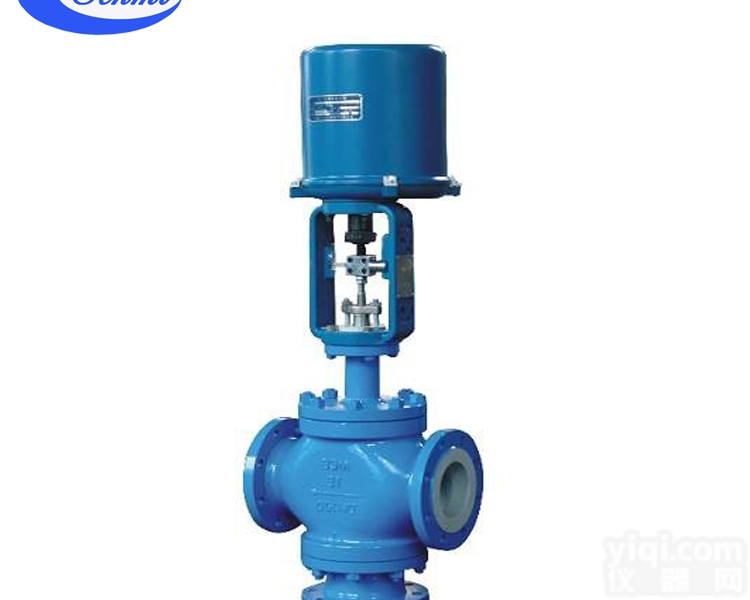 电动衬氟<em>三通</em>控制阀,<em>导热油</em>衬氟<em>调节阀</em>