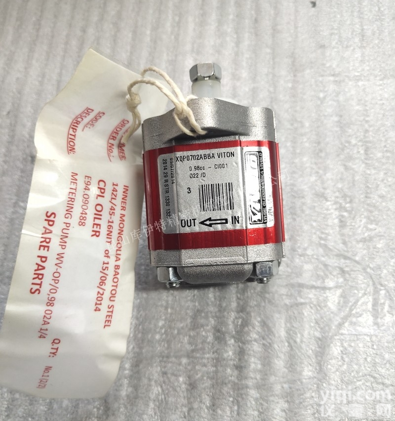 X0P0702ABBA  意大利<em>VIVOIL</em><em>齿轮泵</em>X0P0702ABBA