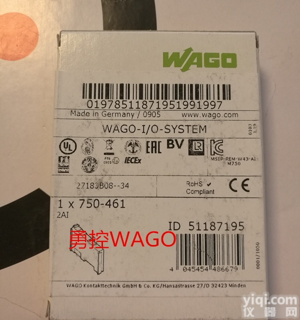 750-370  <em>德国</em>WAGO<em>端子</em>模块750-370贸易战