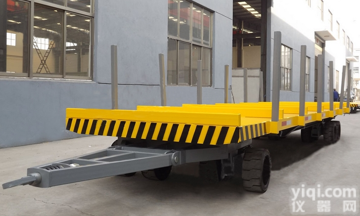 10吨  插桩式围栏平板<em>拖车</em> <em>叉车</em>牵引平板车 厂区重物运输车