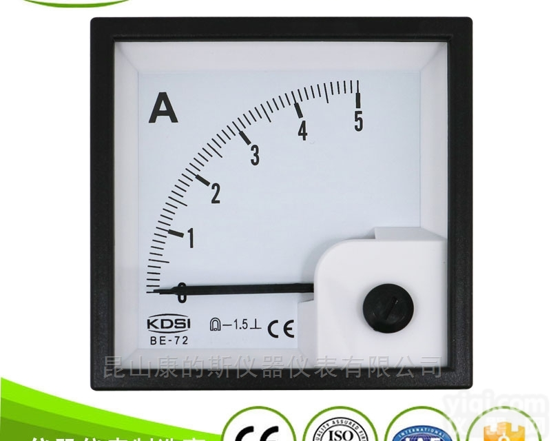 BE-72 DC  <em>指针式</em>方形<em>直流</em>安培表BE-72 DC