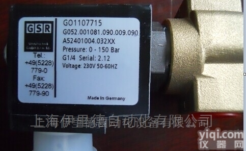 B4028/<em>1001</em>.032  <em>德国</em>GSR<em>电磁阀</em>