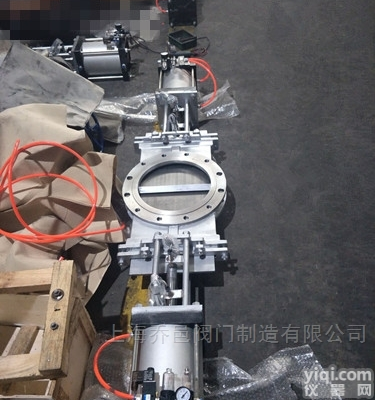 SPZ673W-10P  不锈钢<em>双向</em>开<em>气动</em>刀闸阀