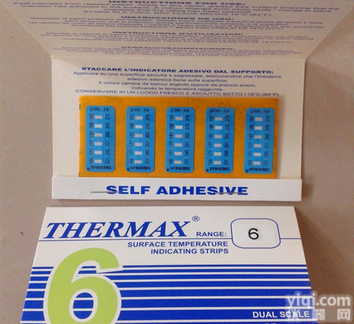 代理英国原装TMC<em>测温</em>纸温度<em>试纸</em>6格4型，温度纸，<em>测温</em>纸