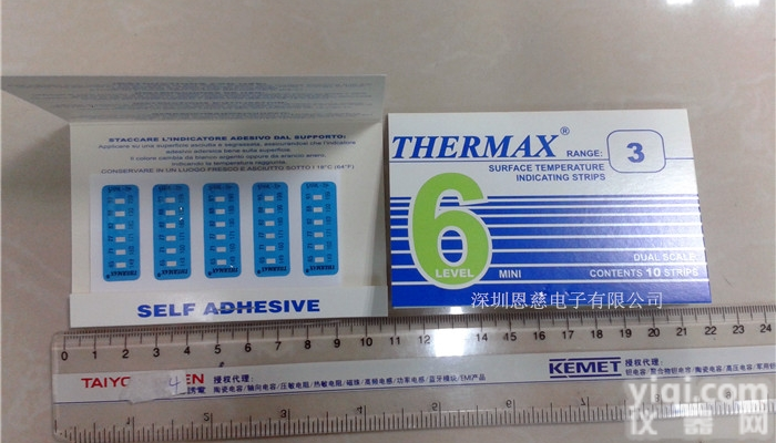 代理英国原装TMC<em>测温</em>纸温度<em>试纸</em>6格3型，温度纸，<em>测温</em>纸