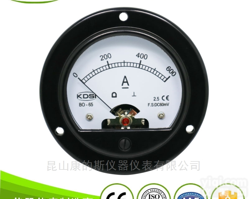BO-65 DC60mV 600A  指针式<em>圆形直流电流表</em>BO-65 DC60mV 600A