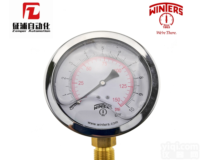 PFQ  WINTERS文<em>特斯</em>工业型<em>压力表</em>PFQ-25-T-B-A-4B
