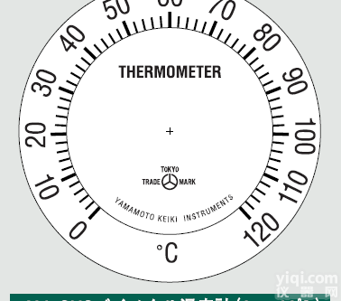 Φ75  0-120℃  日本<em>山本</em>计器Φ75 0-120℃密闭型金属<em>温度计</em>