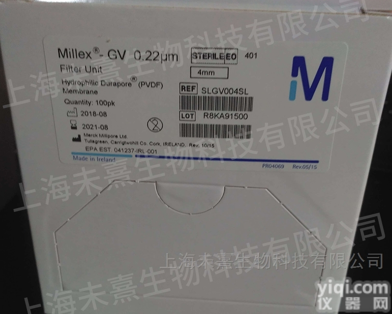 SLGV004SL  密理博孔径0.22um PVDF<em>灭菌</em>4mm针头<em>过滤器</em>