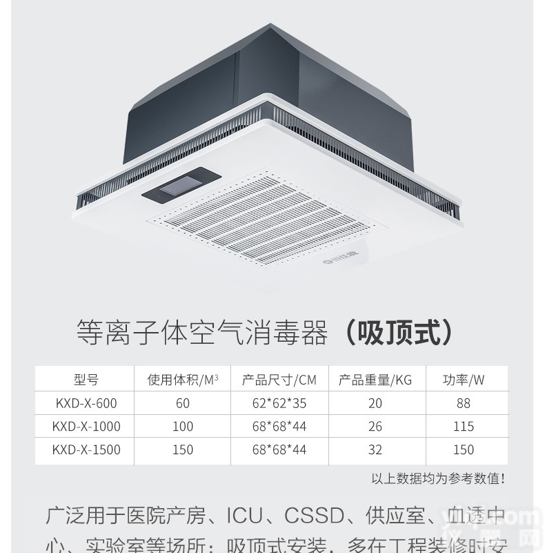 医用<em>吸顶</em>式<em>空气消毒</em>机杀菌除甲醛