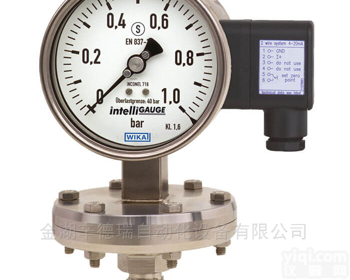 PGT43HP.160  德国<em>威卡</em>wika<em>膜片</em>式<em>压力表</em>带有电信号输出
