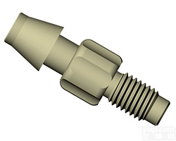 <em>软管</em>到<em>螺纹</em>接口的倒刺转<em>接头</em>