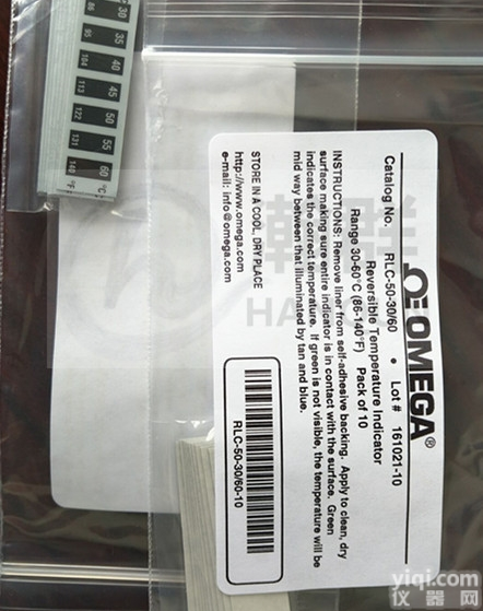 RLC  美国OMEGA<em>可逆</em><em>测温</em>纸RLC温度<em>标签</em><em>可逆</em>温度纸