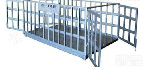 带<em>围栏</em>式碳钢<em>畜牧</em>秤,全面防滑面板电子秤