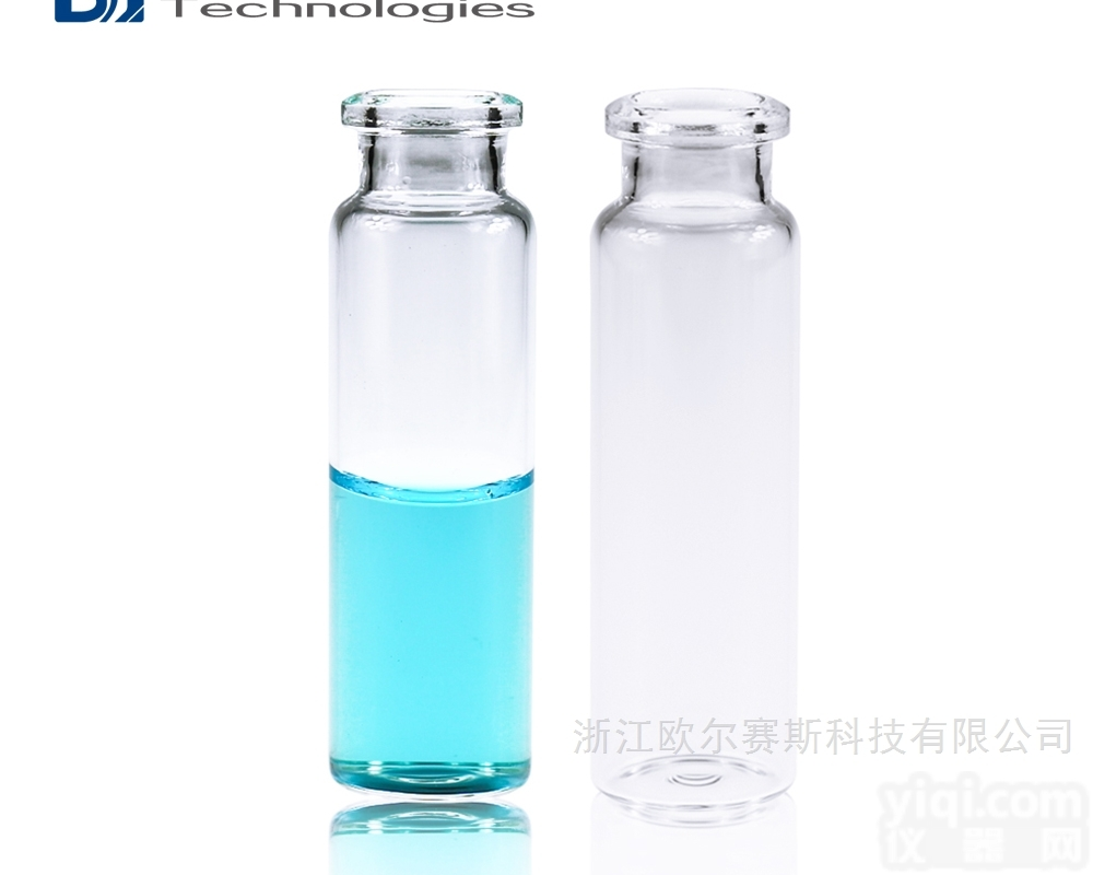 C0000036  20ml<em>钳口</em><em>顶空进样</em>瓶玻璃透明20mm取样瓶