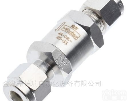 4A-C4L-25-SS  <em>派克</em>Parker<em>止回阀</em>，0.64m³/h流量系数（Kv）