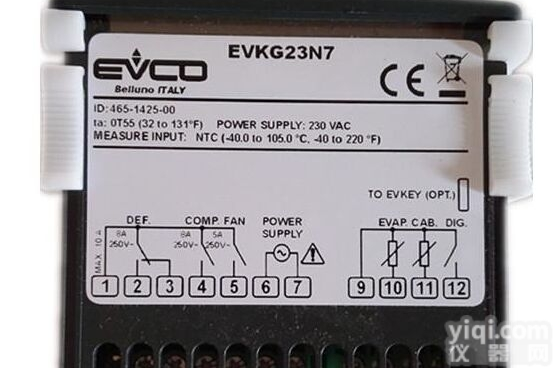 美控EVCO冷冻柜<em>温控器</em>EV3B22N7<em>价格优惠</em>