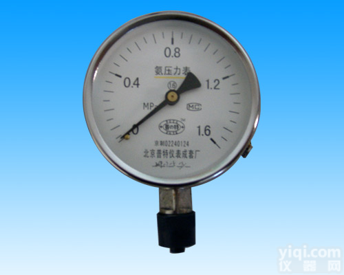 氨<em>压力表</em><em>YA100</em>