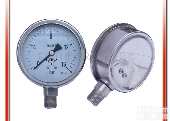 <em>雅德</em>仪有限公司专业生产100MM径向全钢高压<em>压力表</em>