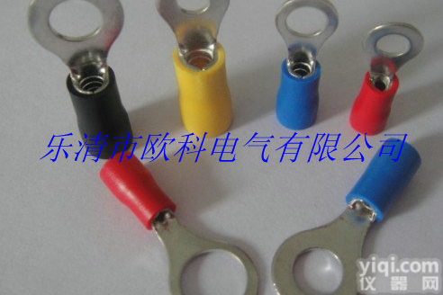 圆形线耳，圆形冷压接线<em>端头</em>，圆形带<em>绝缘套</em>端子
