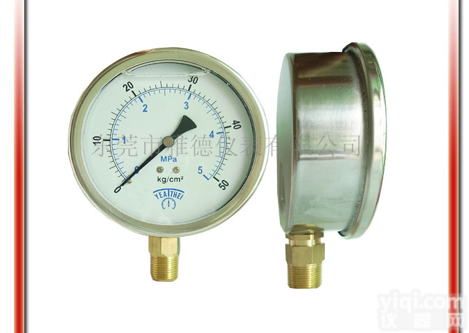 供应100MM<em>径向</em><em>耐震</em><em>油压表</em>、不锈钢压力表、全不锈钢压力表