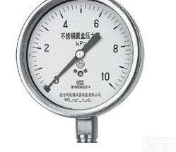 YE系列<em>不锈钢</em><em>膜盒</em><em>压力表</em>