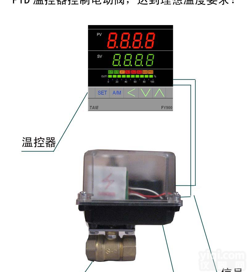 <em>温控阀</em>温控<em>电动</em>阀三线式比例马达阀