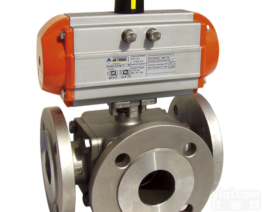 <em>意大利</em>气动三通<em>法兰</em><em>球阀</em>