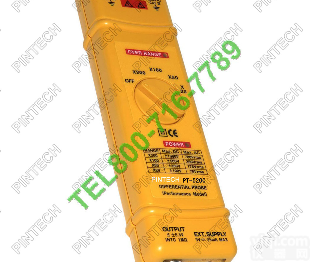 厂价批发有源<em>差分</em>探头PT-<em>5200</em>（200MHz，1.6KV）