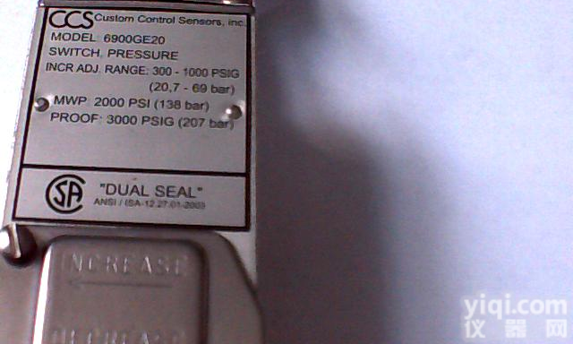 美国CCS<em>差压</em>开关 CCS温度开关现货 ZG<em>一级</em>总<em>代理</em>